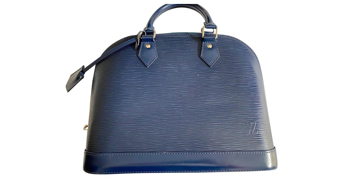 Louis Vuitton IMPECCABLE ALMA MARINE VUITON BAG Navy blue Leather  ref.188829 - Joli Closet