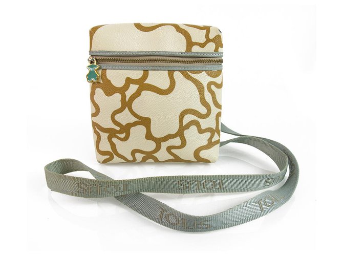 Autre Marque Bolso de mano TOUS Blanco Beige Azul Oso Signature