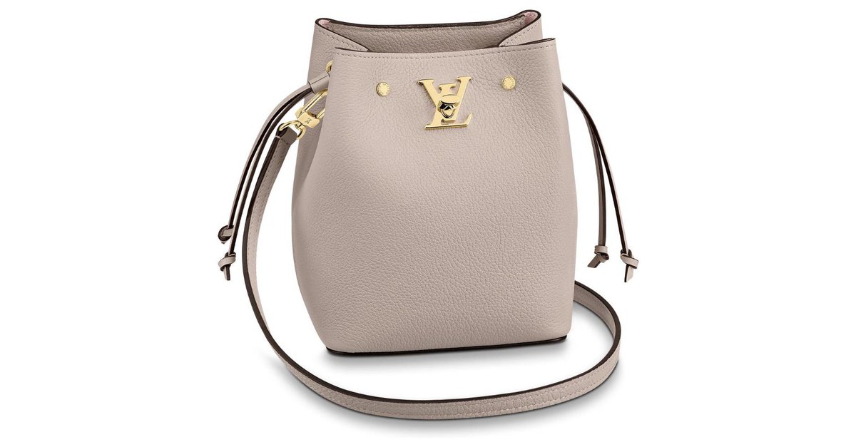 Louis Vuitton Calfskin Nano Lockme Bucket Bag, Louis Vuitton Handbags