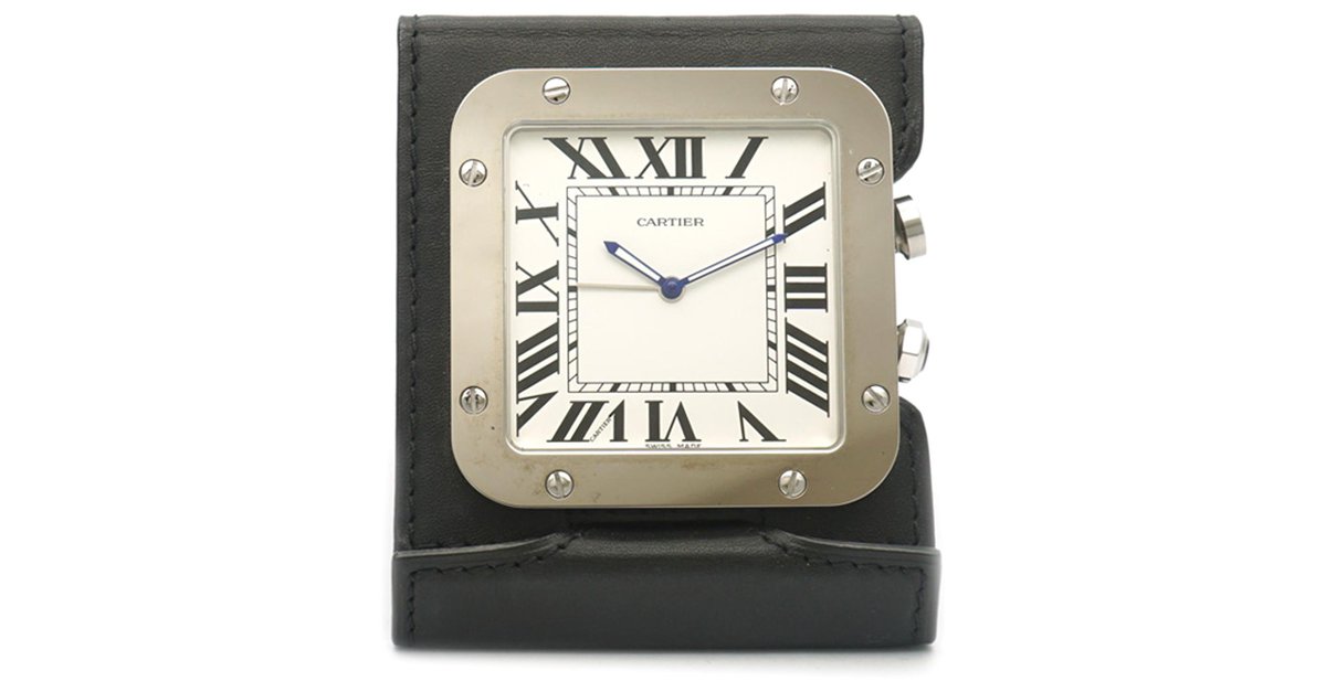 Cartier santos clearance clock