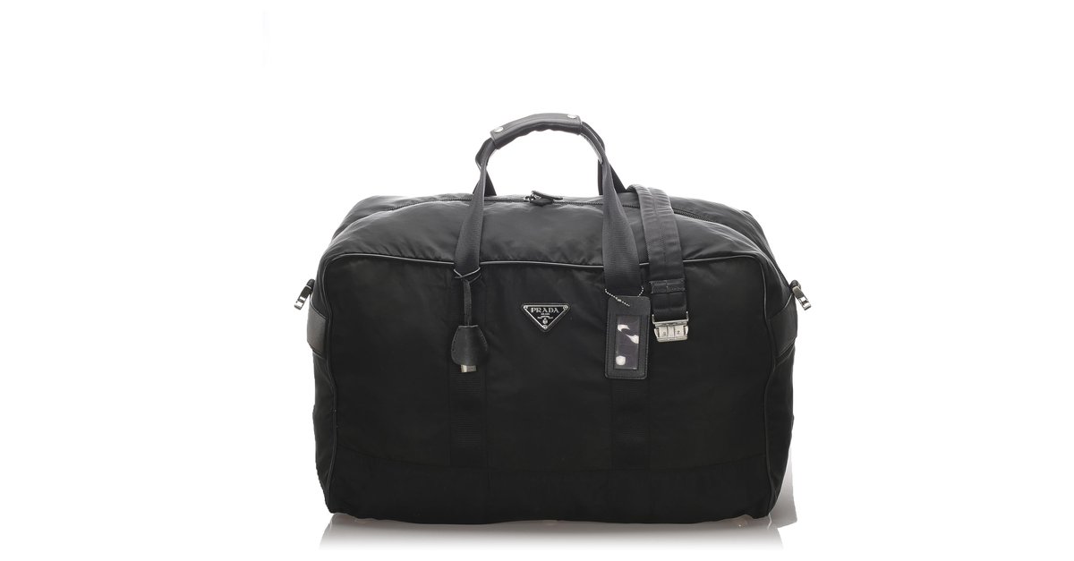 Prada Black Tessuto Duffle Bag Nylon Cloth ref.190760 Joli Closet