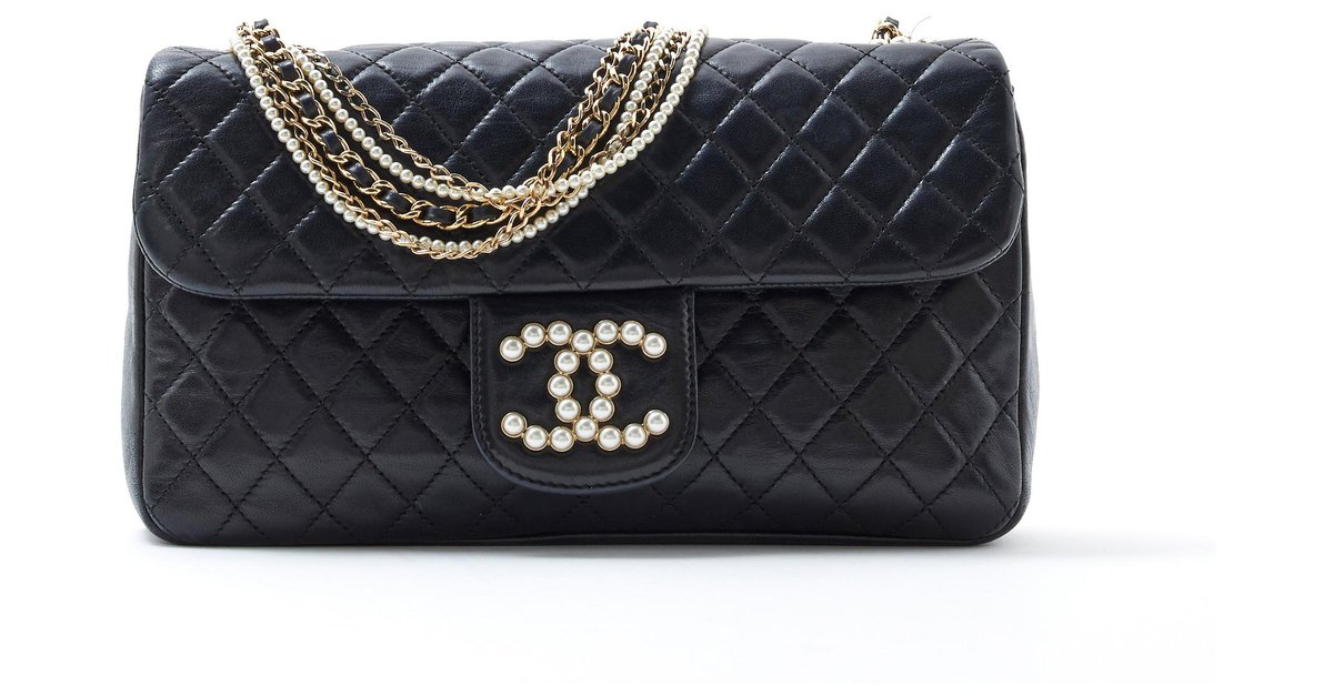 Chanel Limited Edition Westminster Pearl Chain Flap Bag Quilted