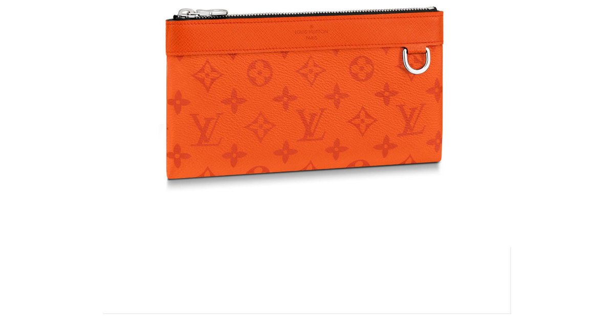 Louis Vuitton vintage Danube MM Monogram. Brown Orange Leather Cloth  ref.56582 - Joli Closet