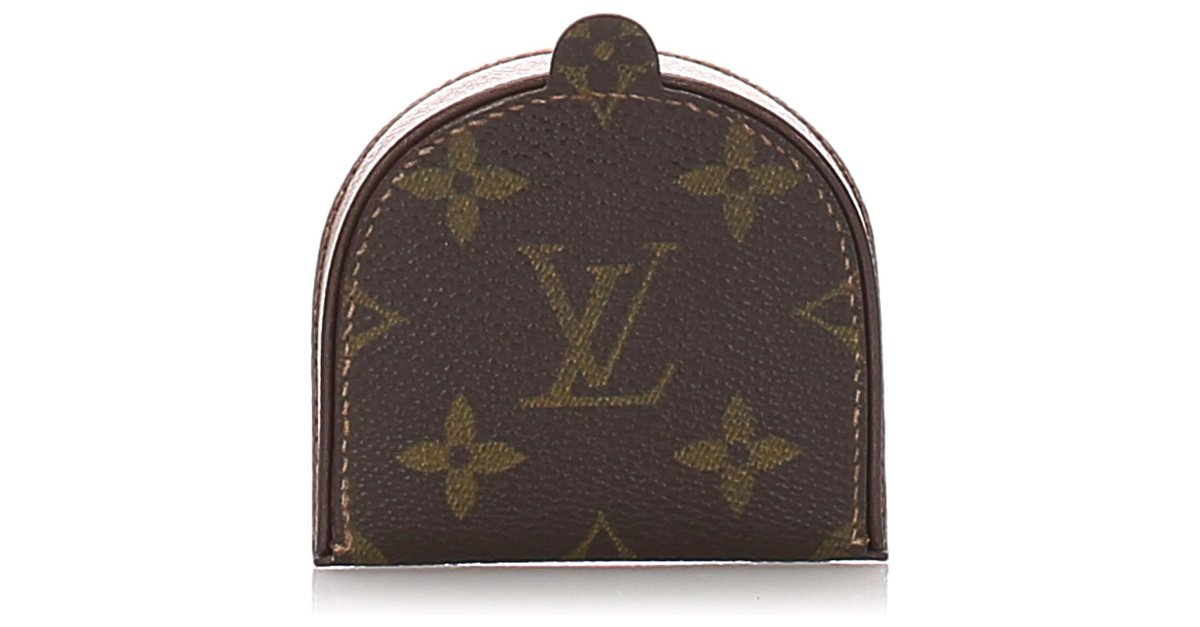 Louis Vuitton Brown Monogram Porte-Monnaie Cuvette Coin Purse Cloth  ref.193334 - Joli Closet