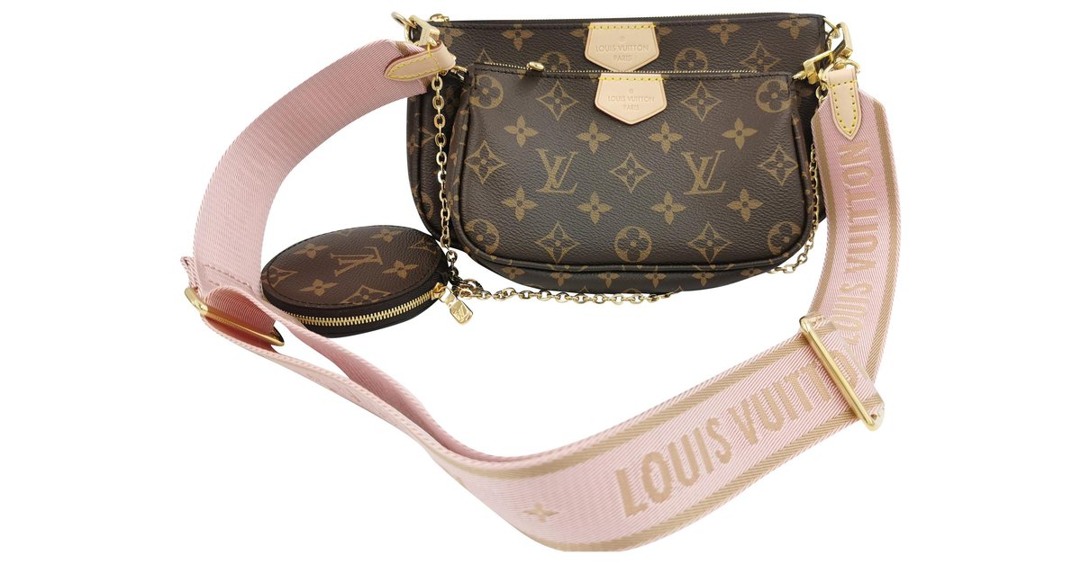 Multi pochette accessoires cloth crossbody bag Louis Vuitton Pink in Cloth  - 34452879