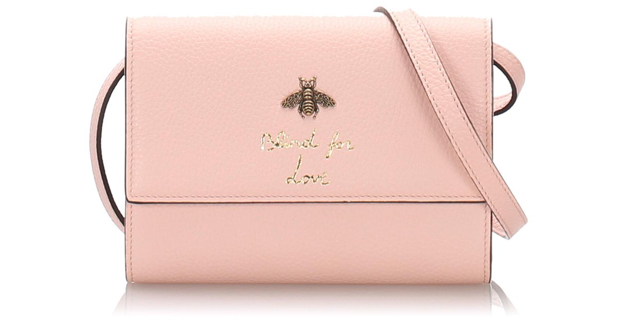 NEW Gucci Cellarius Blind for Love Mini Wallet in Old Rose - J'adore  Fashion Boutique