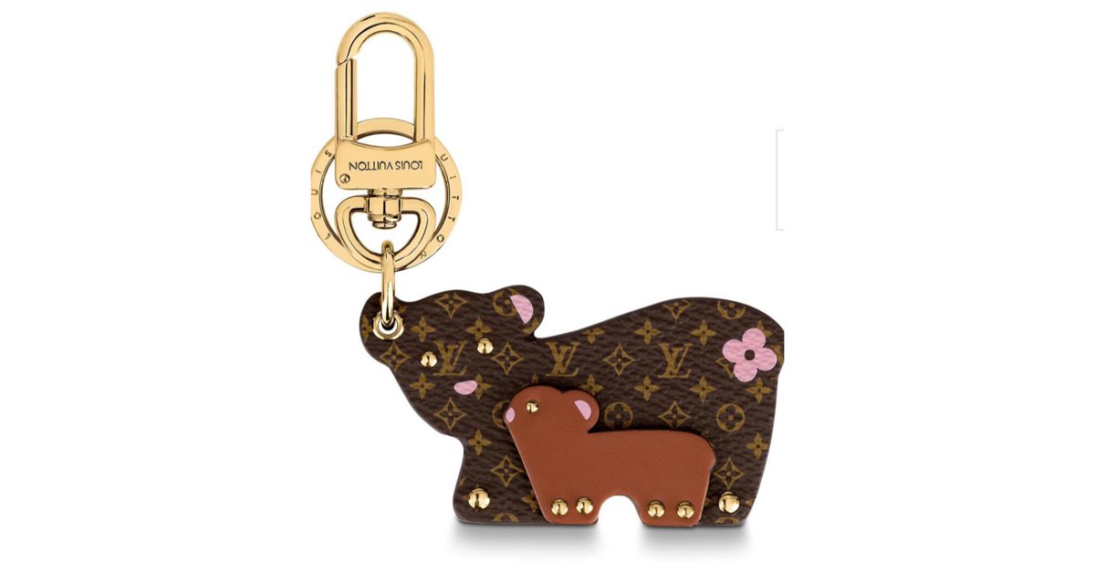 Louis Vuitton Grey Damier Leather Summer Melody Bear Key Holder and Bag  Charm - Yoogi's Closet