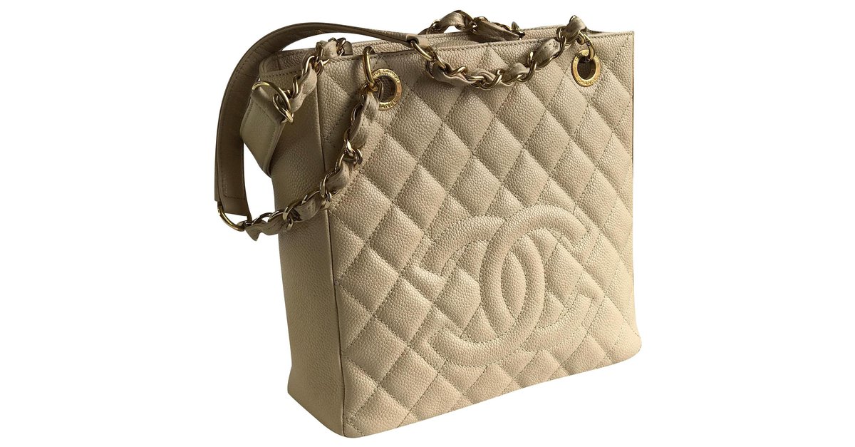 CHANEL, Bags, Chanel Caviar Quilted Timeless Shopping Tote Pst