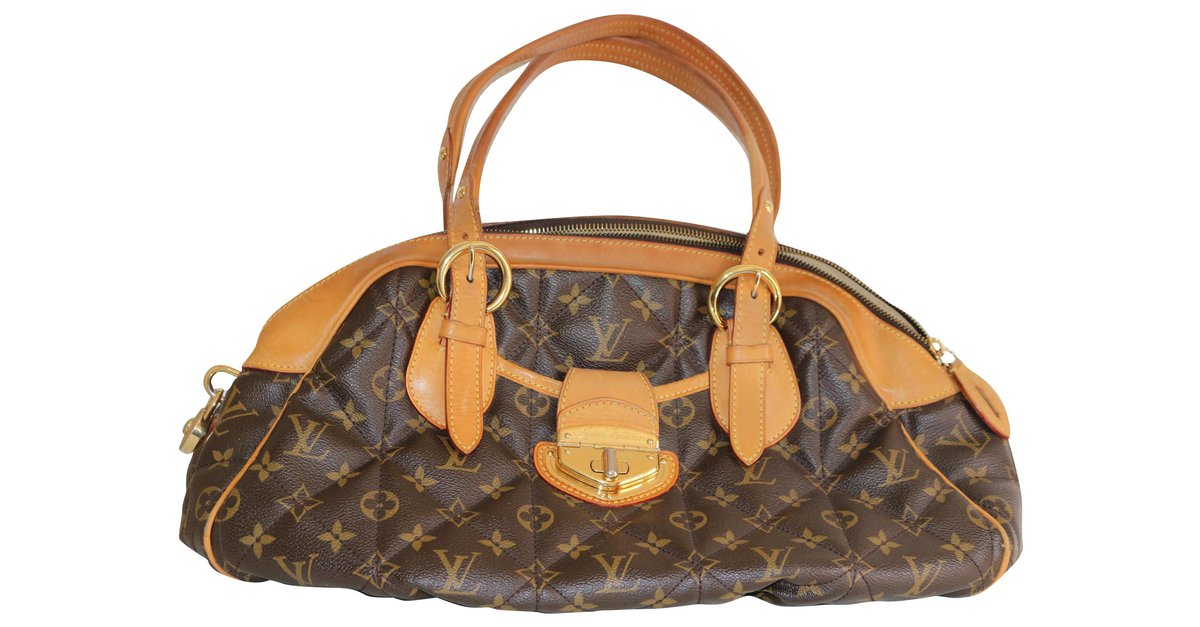 Leather bowling bag Louis Vuitton Brown in Leather - 36033507