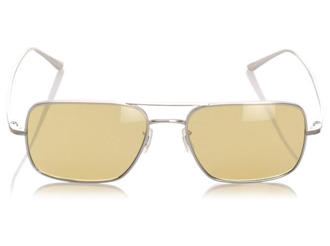 Oliver Peoples Yellow Victory LA Square Tinted Sunglasses Golden