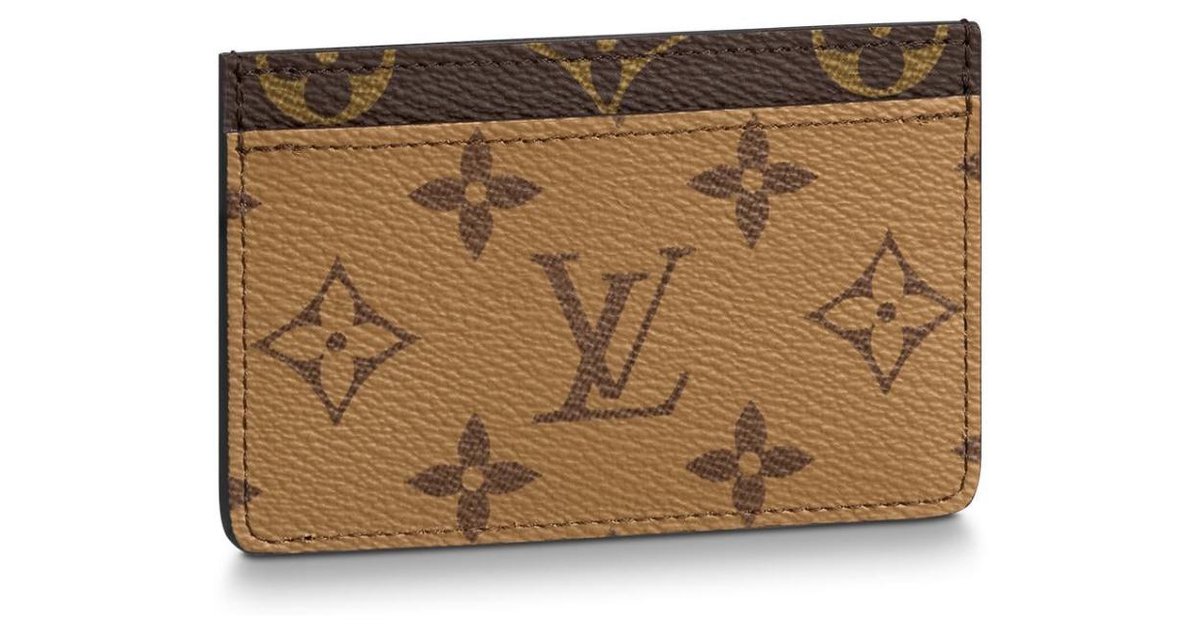 Louis Vuitton Kartenhalter recto neu Braun Leder ref.212516 - Joli