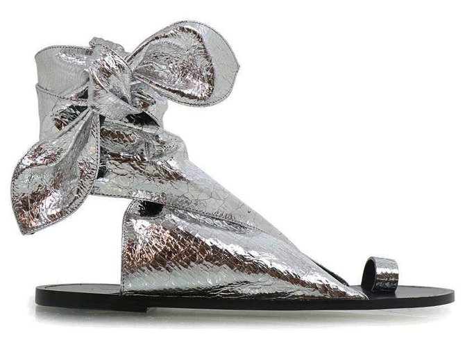 Isabel Marant MAHEO Silvery Leather ref.196391 - Joli Closet 