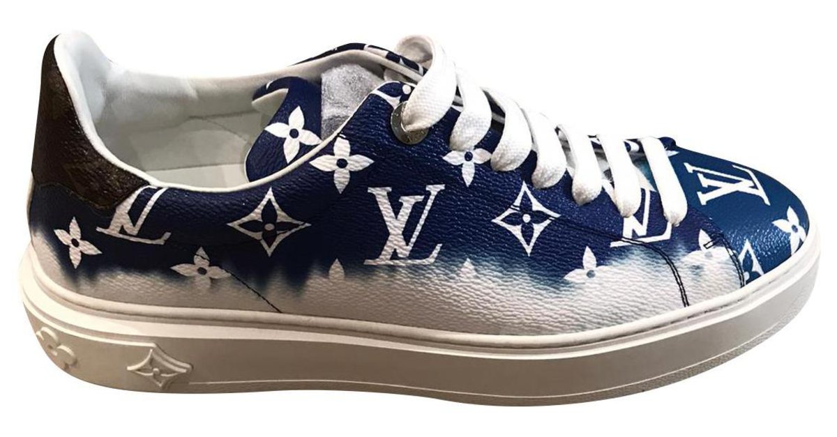 lv time out sneaker blue