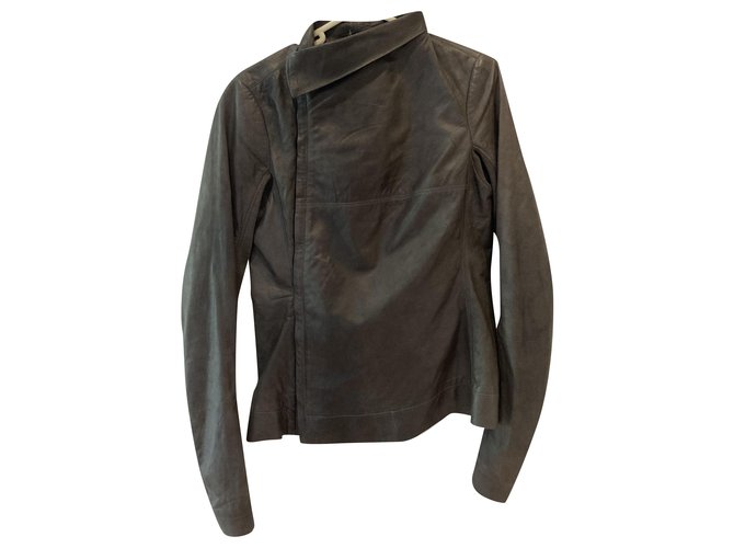 ジャケット・アウター RickOwens Turtle Neck LambLeather Jacket RICK OWENS - JACKETS - Rick Owens