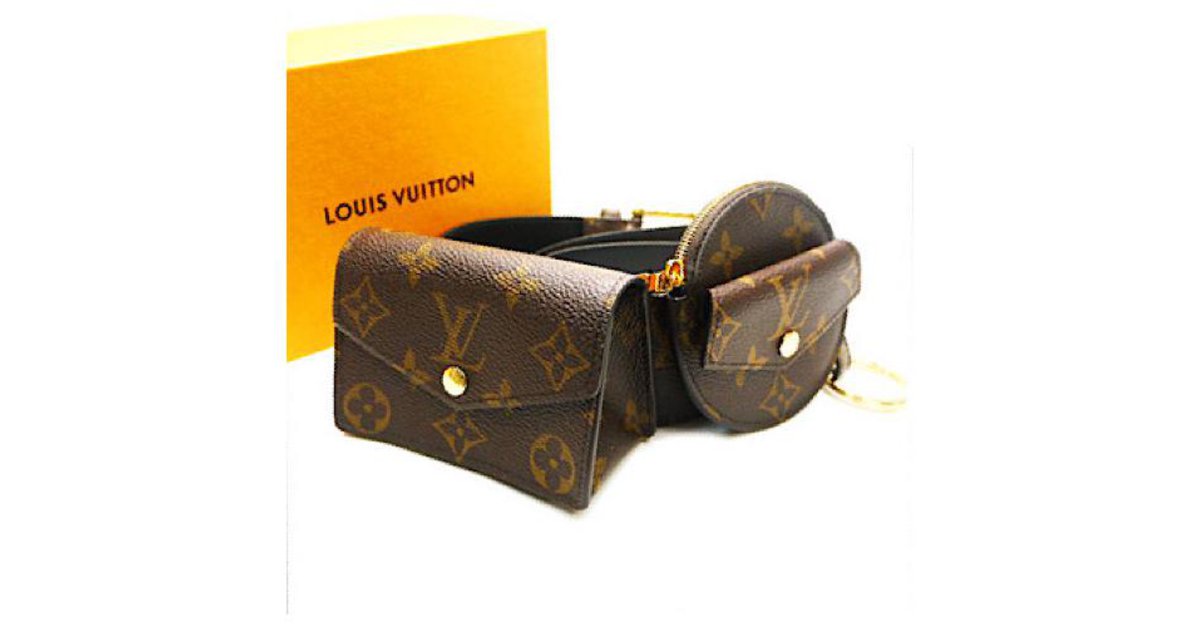 Daily multi pocket cloth belt Louis Vuitton Brown size 80 cm in Fabric -  32049725