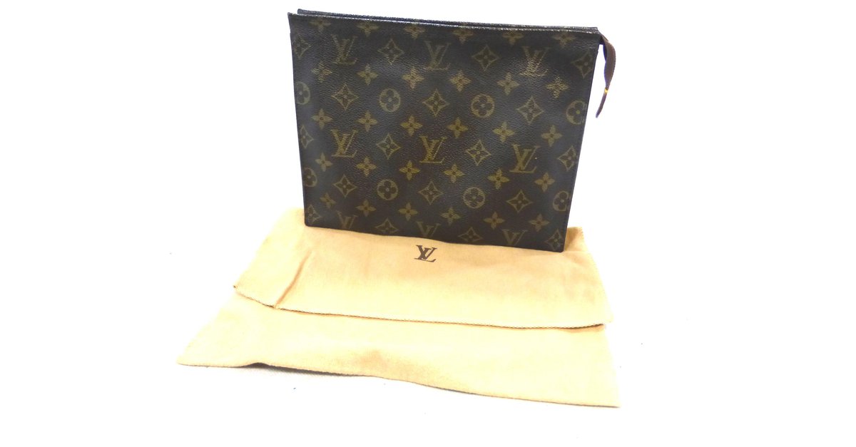 Louis Vuitton Toiletry pouch 26 Monogram Brown Leather ref.193187