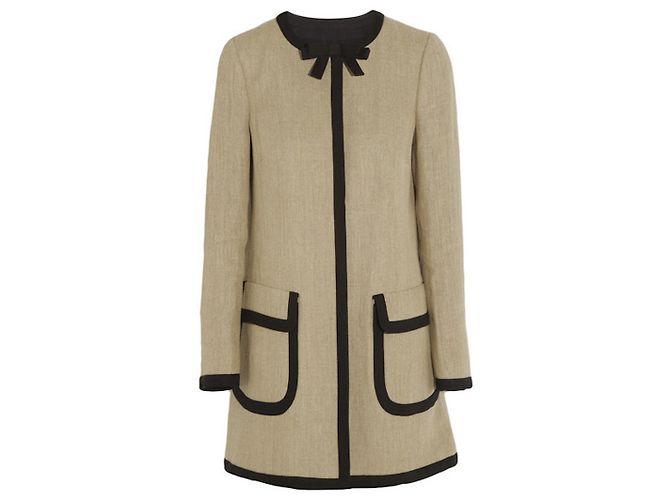 Manteau Red Valentino Taille 40 - Bleu Laine - Longueur 104 Cm - Très Bon état