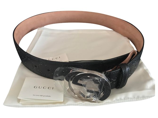 Gucci belt new Black Leather ref.200621 - Joli Closet display picture 2