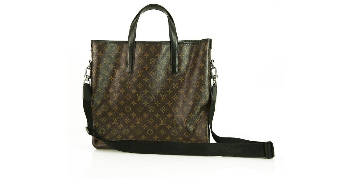 Louis Vuitton - Davis Monogram Macassar Canvas Handle Bag with Strap Brown