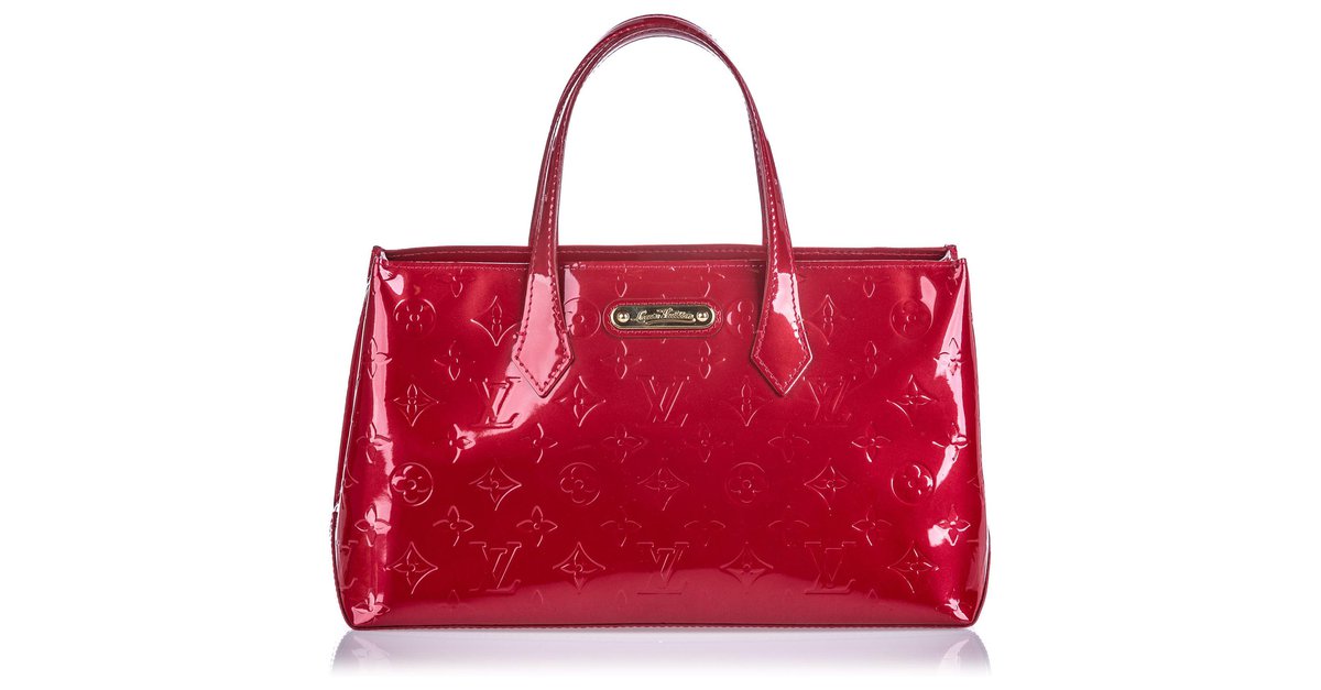 Louis Vuitton Red Vernis Wilshire PM Leather Patent leather ref.581114 -  Joli Closet