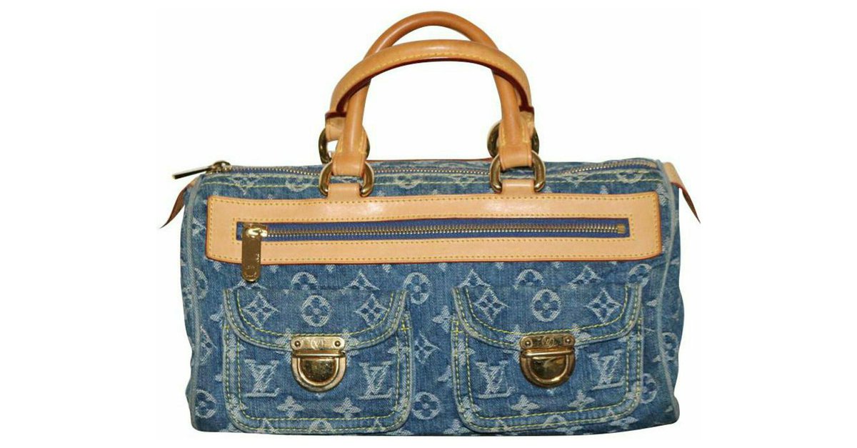 Louis Vuitton Neo Speedy Light blue Denim ref.202329 - Joli Closet