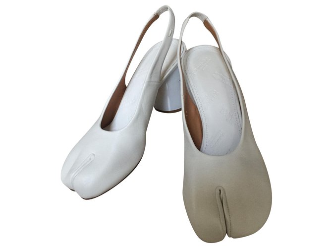 ◆Maison Margiela◆ ホワイト Tabi バレエ ミュール MAISON MARGIELA / TABI バレリーナミュール｜ESTNATION ONLINE