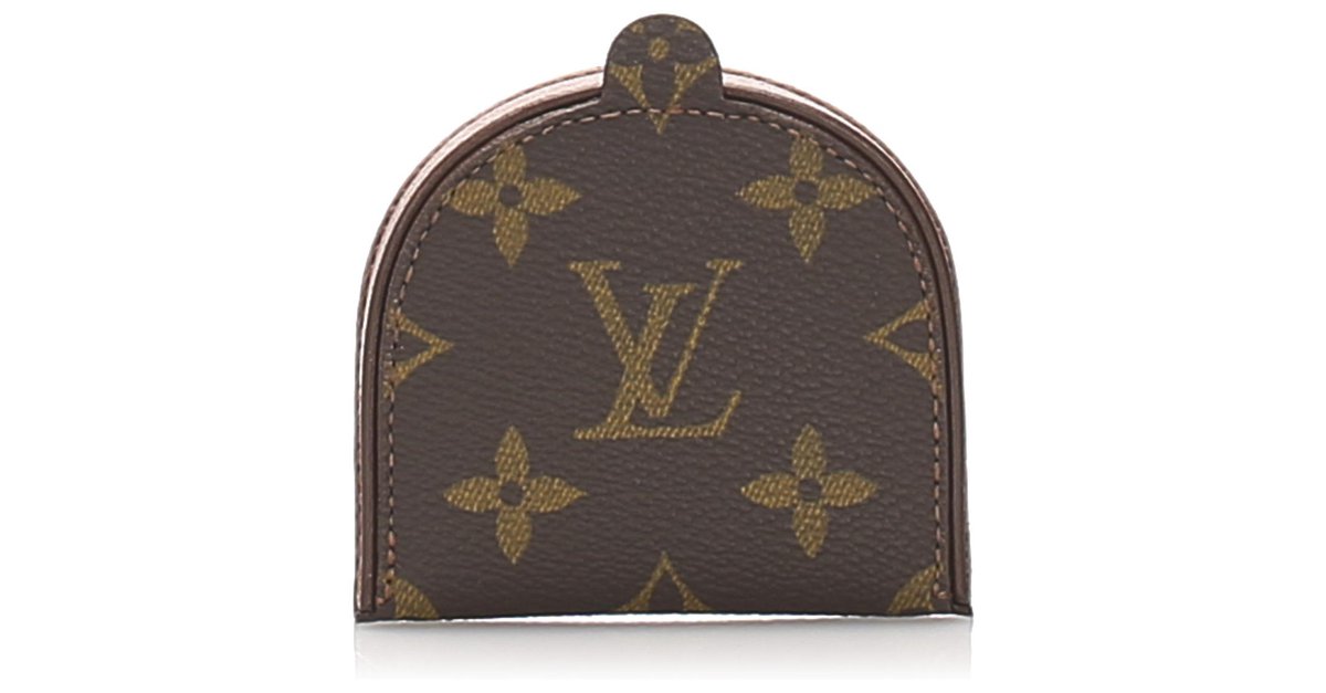 Porte-monnaie en toile Louis Vuitton Marron en Toile - 16984910