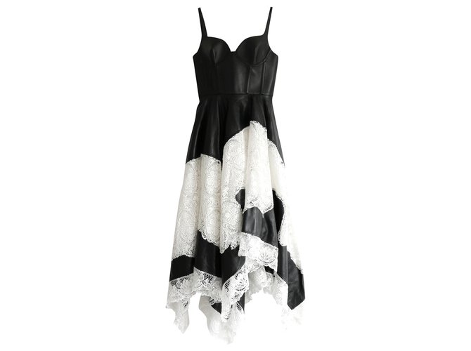 Alexander Mcqueen SS20 Leather & Lace Gown (Sold) - Joli Closet