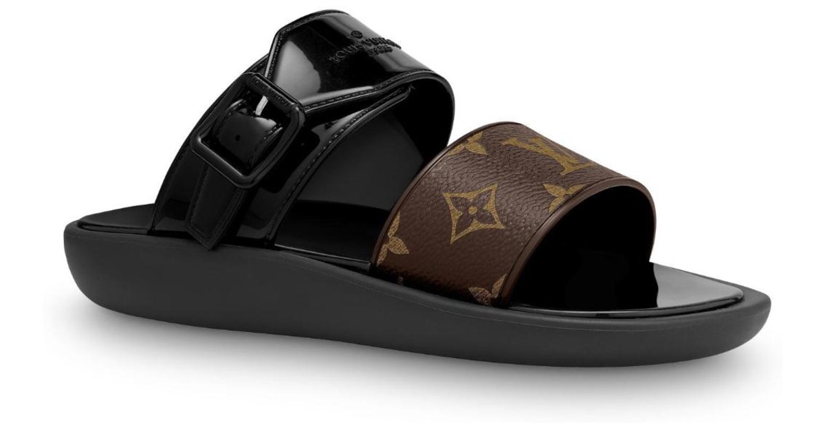 NEW Authentic Louis Vuitton Sunbath Monogram Mules Sandals Size EU 40 US 10