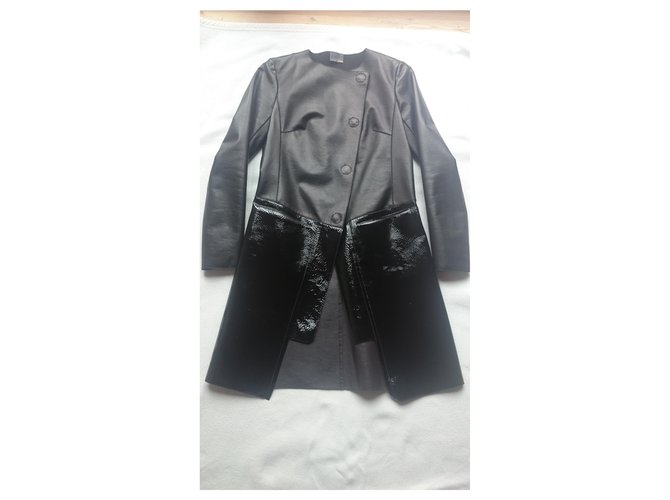 fendi leather coat