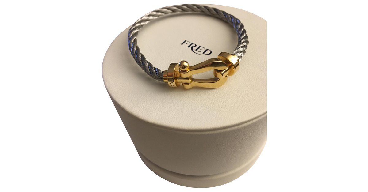 Fred force bracelet 10 Medium model 0b0069-6b0939 In yellow gold 18K JEWEL  Golden ref.562149 - Joli Closet