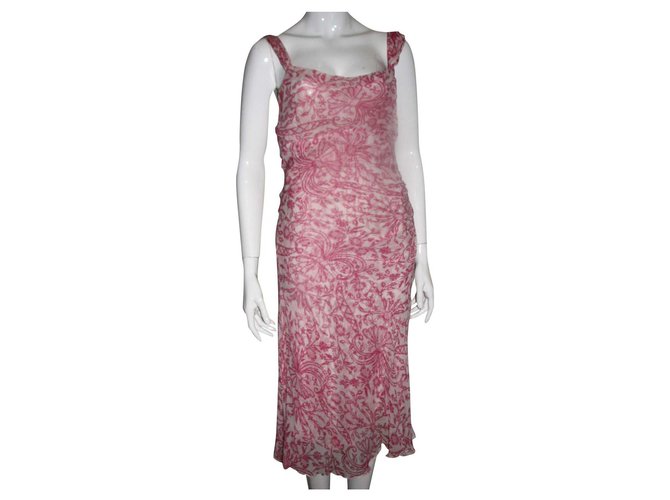 Diane Von Furstenberg DvF vintage Hollywood silk dress Pink