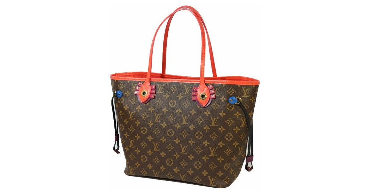 Louis Vuitton Neverfull MM Totem Monogram Canvas Bag