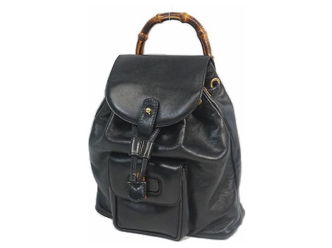 Gucci 003 1705 Backpack GUCCI Bamboo Backpack Patent leather Outlet Gold 003 1705  main image 4