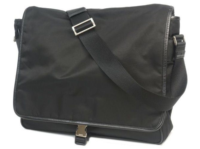 prada black handbag silver hardware