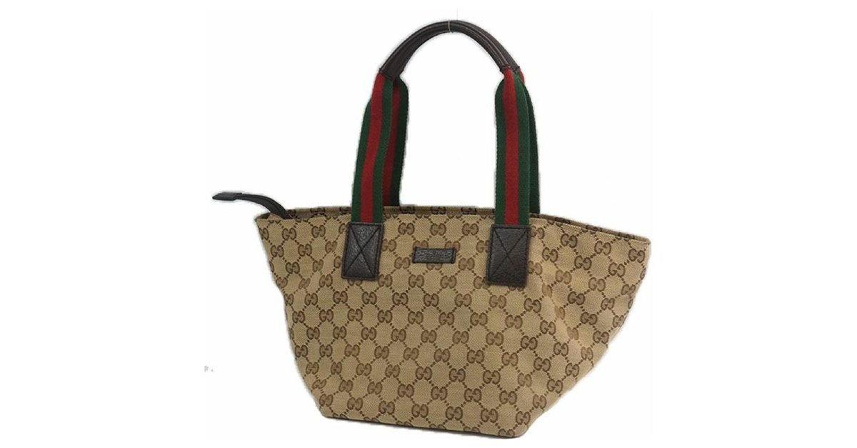 Gucci Handbag 131228 Shelly Line GG Canvas Pattern Black Total Casual Bag  Ladies