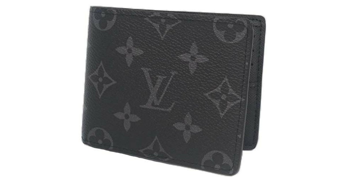 Louis Vuitton Slender Mens Wallet Monogram Eclipse Canvas M62294 :  : Clothing, Shoes & Accessories