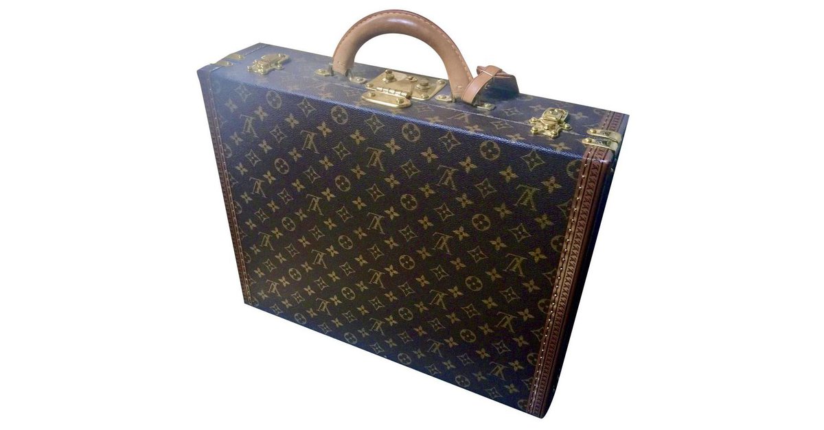 Louis Vuitton Monogram Président Classeur Briefcase - Brown Briefcases,  Bags - LOU788459