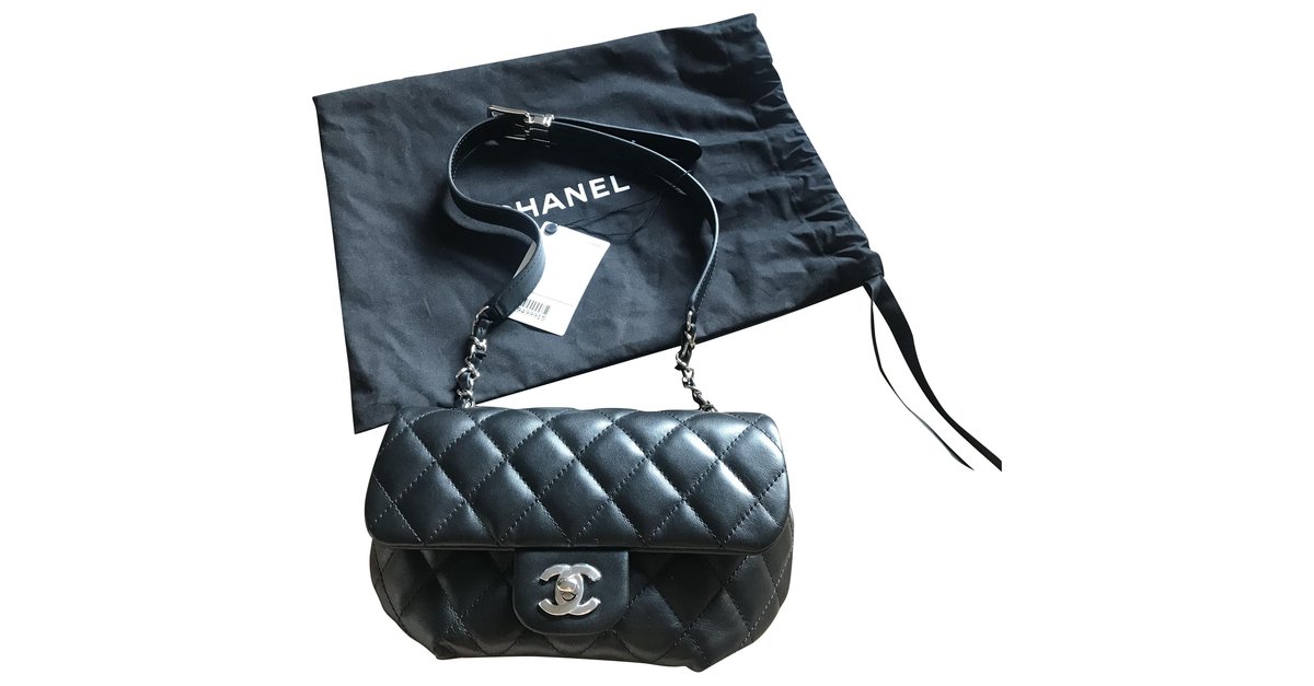 chanel black patent leather