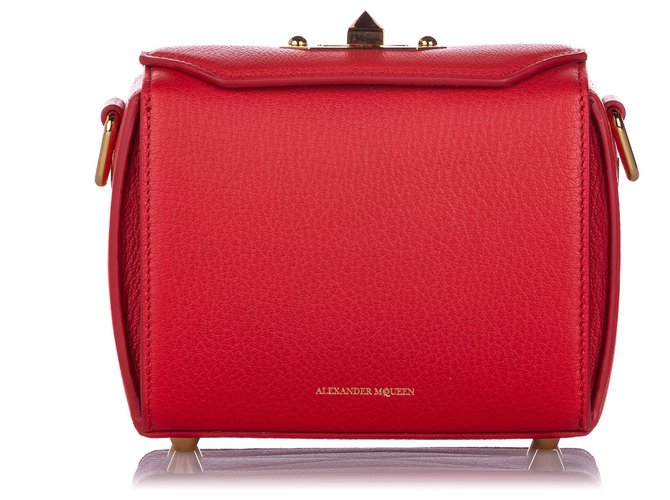 Alexander McQueen Red Box 16 Leather Crossbody Bag Goatskin Alexander McQueen Red Box 16 Leather Crossbody Bag Goatskin