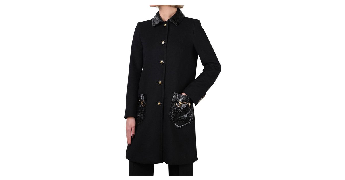 gucci horsebit coat