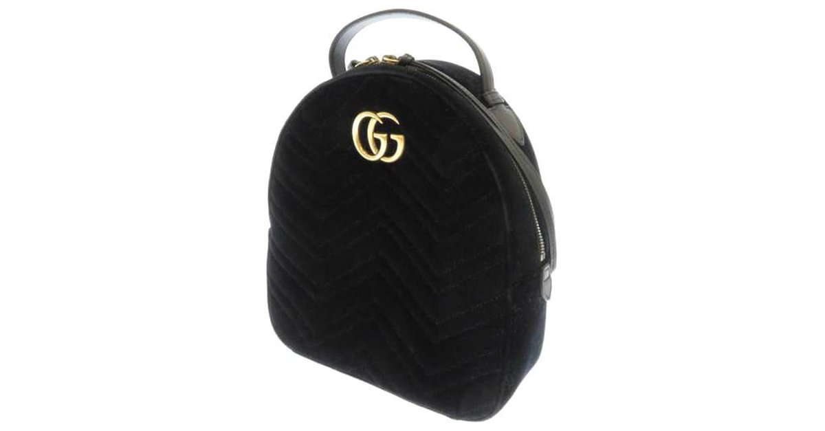 Gucci GG Marmont Backpack Matelasse Velvet Small - ShopStyle