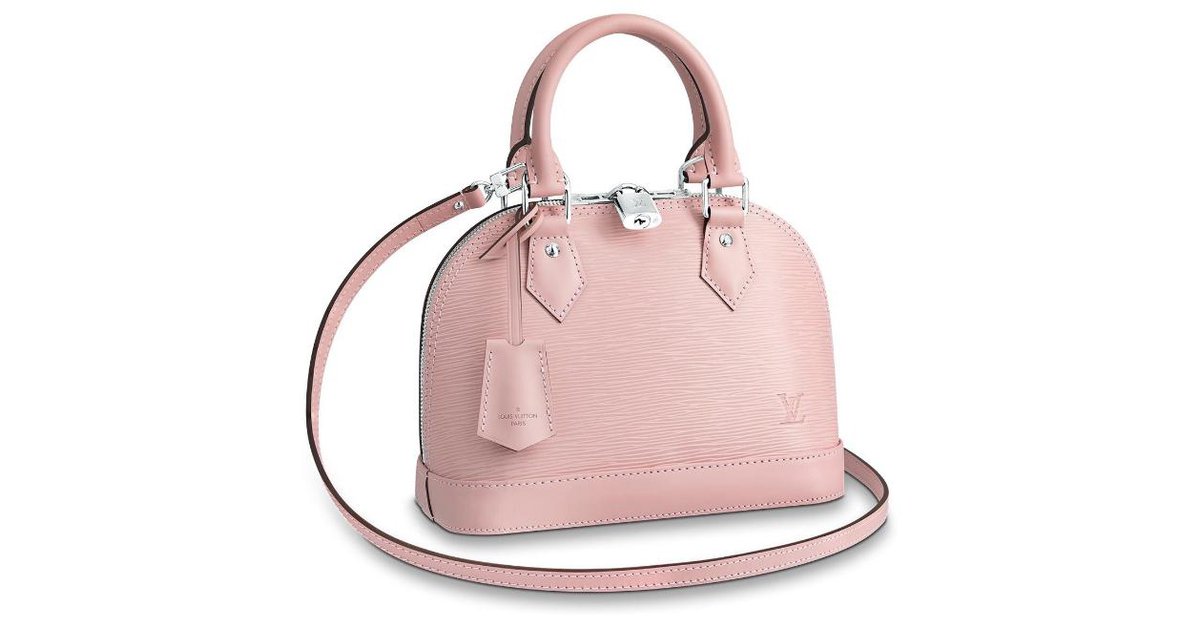 Alma bb handbag Louis Vuitton Pink in Synthetic - 35662662