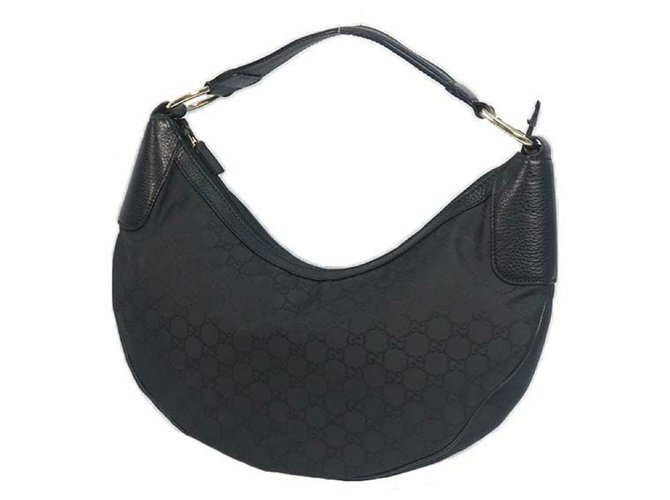Gucci one shoulder GG nylon Womens shoulder bag 257297 black