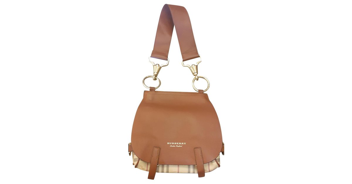 Burberry The Bridle Bag In Leather And Haymarket Check | Lyst