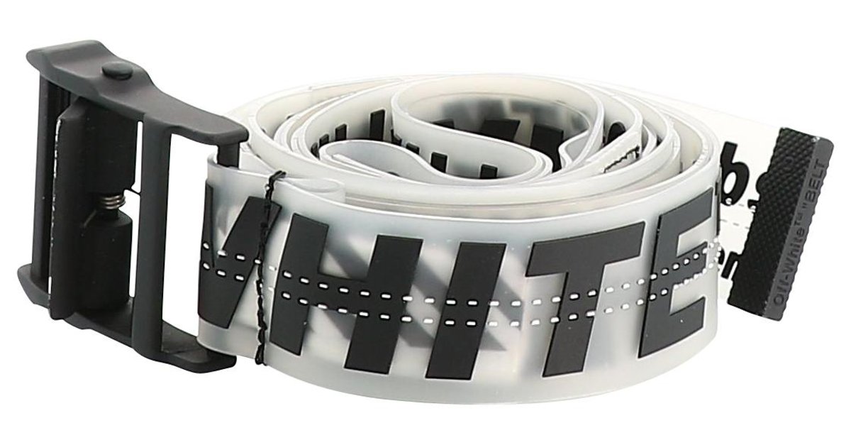 OFF-WHITE Black & Transparent Rubber Industrial Belt