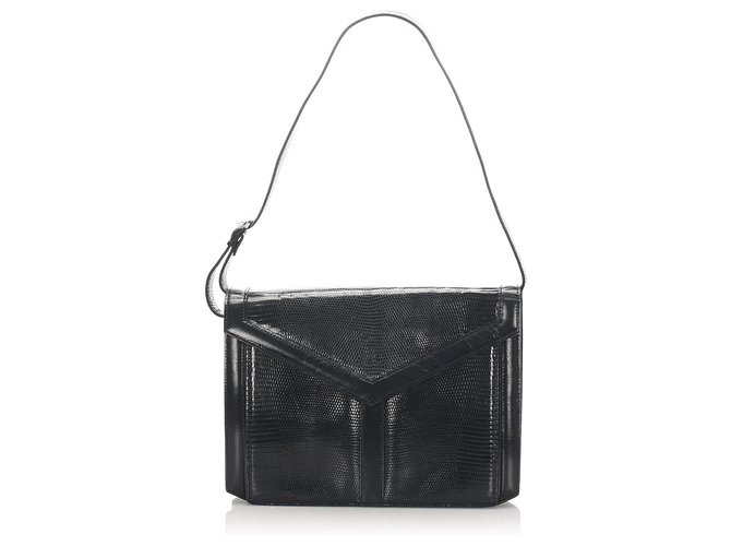 【Archive】YSL JRA Lizard Shoulder Bag Yves Saint Laurent Beige Lizard Leather Shoulder Bag