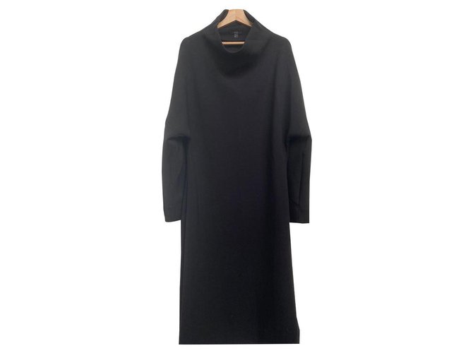 chinese dress ladies COS BLACK BOAT NECKLINE LONG SLEEVE DRESS SIZE M  Whispers Dress Agency