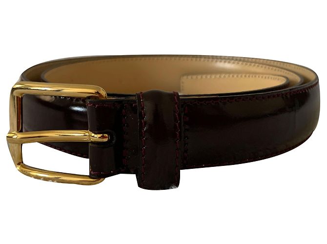Yves Saint Laurent Glossy leather vintage belt YSL Dark  display picture 1
