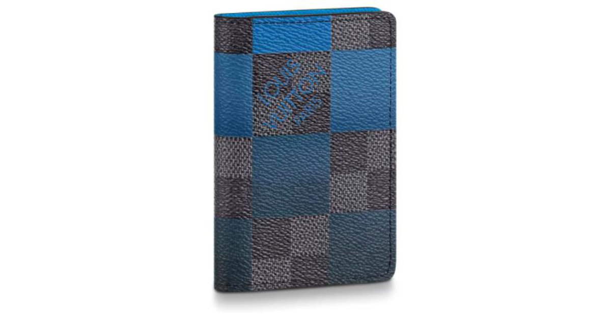 Louis Vuitton LV pocket organizer new Blue Leather ref.221319 - Joli Closet